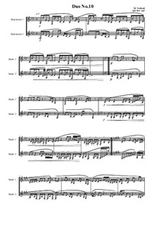 Duos for 2 Bass clarinet, Volume 1: Duot No.10, MVWV 947 by Maurice Verheul