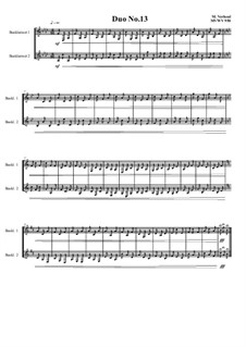 Duos for 2 Bass clarinet, Volume 1: Duo No.13, MVWV 950 by Maurice Verheul