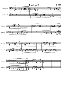 Duos for 2 Bass clarinet, Volume 1: Duo No.20, MVWV 957 by Maurice Verheul