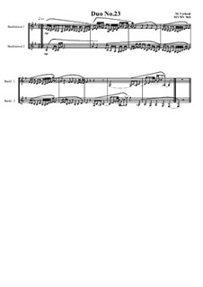 Duos for 2 Bass clarinet, Volume 1: Duo No.23, MVWV 960 by Maurice Verheul