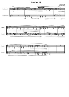 Duos for 2 Bass clarinet, Volume 1: Duo No.25, MVWV 962 by Maurice Verheul