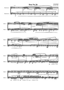 Duos for 2 Bass clarinet, Volume 1: Duo No.26, MVWV 963 by Maurice Verheul