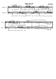 Duos for 2 Bass clarinet, Volume 1: Duo No.27, MVWV 964 by Maurice Verheul