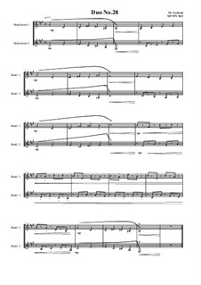 Duos for 2 Bass clarinet, Volume 1: Duo No.28, MVWV 965 by Maurice Verheul