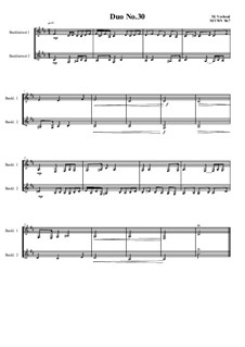 Duos for 2 Bass clarinet, Volume 1: Duo No.30, MVWV 967 by Maurice Verheul