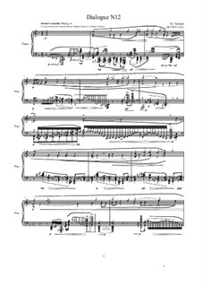 Dialogues for piano: Dialogue 12, MVWV 1312 by Maurice Verheul