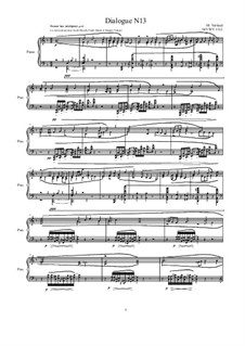 Dialogues for piano: Dialogue 13, MVWW 1313 by Maurice Verheul