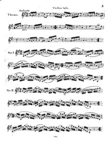 Theme and Variations for String Trio, Op.3: Violin solo part by Nicolas Baldenecker