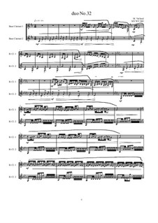 Duos for 2 Bass clarinet, Volume 2: Duo No.32, MVWV 969 by Maurice Verheul