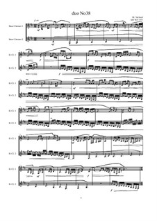 Duos for 2 Bass clarinet, Volume 2: Duo No.38, MVWV 975 by Maurice Verheul