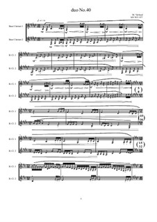 Duos for 2 Bass clarinet, Volume 2: Duo No.40, MVWV 977 by Maurice Verheul