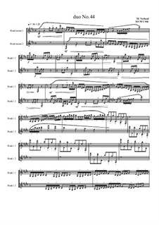 Duos for 2 Bass clarinet, Volume 2: Duo No.44, MVWV 981 by Maurice Verheul
