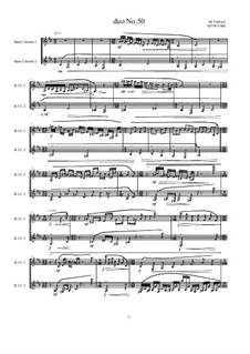 Duos for 2 Bass clarinet, Volume 2: Duo No.50, MVWV 988 by Maurice Verheul