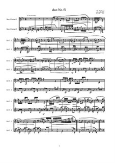 Duos for 2 Bass clarinet, Volume 2: Duo No.51, MVWV 989 by Maurice Verheul