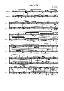 Duos for 2 Bass clarinet, Volume 2: Duo No.54, MVWV 992 by Maurice Verheul