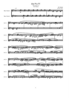Duos for 2 Bass clarinet, Volume 2: Duo No.55, MVWV 993 by Maurice Verheul