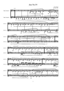 Duos for 2 Bass clarinet, Volume 2: Duo No.59, MVWV 997 by Maurice Verheul