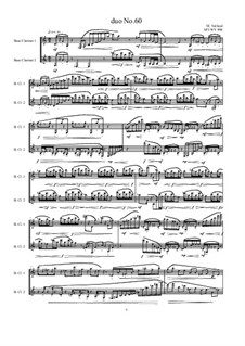 Duos for 2 Bass clarinet, Volume 2: Duo No.60, MVWV 998 by Maurice Verheul