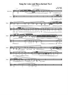 Songs for Bass clarinet and voice: No.1, MVWV 1020 by Maurice Verheul