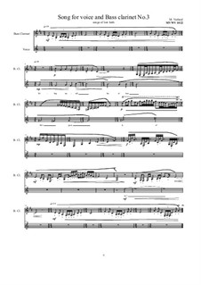 Songs for Bass clarinet and voice: No.3, MVWV 1022 by Maurice Verheul
