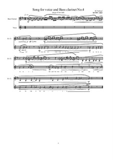 Songs for Bass clarinet and voice: No.4, MVWV 1023 by Maurice Verheul