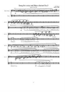 Songs for Bass clarinet and voice: No.5, MVWV 1024 by Maurice Verheul