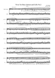 Works for Bass clarinet and Cello: No.2, MVWV 1029 by Maurice Verheul