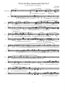 Works for Bass clarinet and Cello: No.3, MVWV 1030 by Maurice Verheul