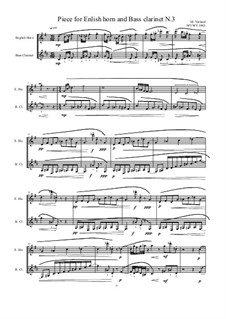 Works for Bass clarinet and English horn: No.3, MVWV 1063 by Maurice Verheul