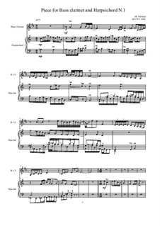 Works for Bass clarinet and Harpsichord: No.1, MVWV 1056 by Maurice Verheul