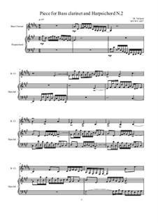 Works for Bass clarinet and Harpsichord: No.2, MVWV 1057 by Maurice Verheul
