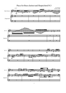 Works for Bass clarinet and Harpsichord: No.3, MVWV 1058 by Maurice Verheul