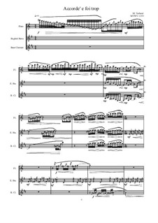 Trio for Bass clarinet, English horn and Flute: Trio No.1, MVWV 1159 by Maurice Verheul