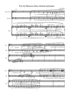 Trio for Bassoon, Bass clarinet and Piano, MVWV 1197a: Trio for Bassoon, Bass clarinet and Piano by Maurice Verheul