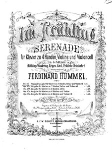In Spring. Serenade for Piano Four Hands, Violin and Cello, Op.37: Violin part by Ferdinand Hummel