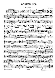 Czardas No.2, for Piano Trio by G. Michiels - sheet music on MusicaNeo