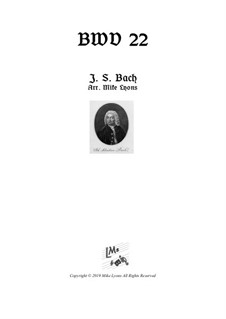 Jesus nahm zu sich die Zwölfe, BWV 22: Choral, for double reed quintet by Johann Sebastian Bach