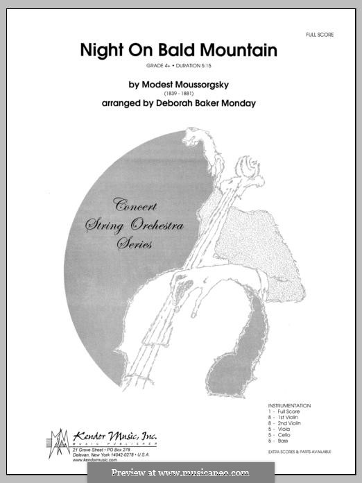 Night on Bald Mountain: Full score (Monday) by Modest Mussorgsky