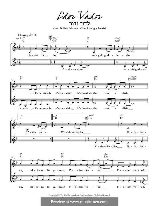 L'dor Vador by D.L. Friedman sheet music on MusicaNeo