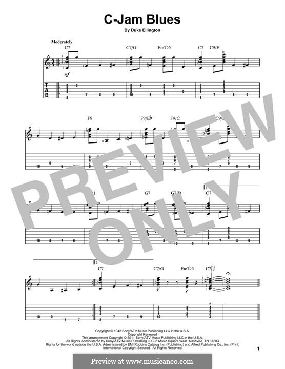 C-Jam Blues: For guitar with tab by Duke Ellington