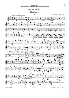 String Quartet in G Minor, Op.17: Violin I part by Gavrila Andreevich Ratchinsky