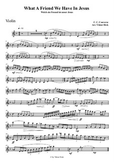 What a Friend We Have in Jesus: For violin playAlong by Charles Crozat Converse