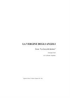La forza del destino: La Vergine degli Angeli, for organ - 3 Staff by Giuseppe Verdi