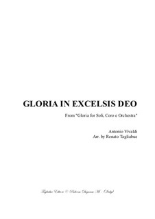 Gloria, RV 589: Movement 1-2, for SATB choir and piano/organ by Antonio Vivaldi