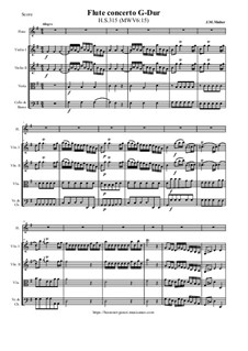 Flute concerto G-Dur, MWV 6/15 (H.S.315): Flute concerto G-Dur by Johann Melchior Molter