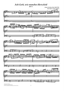 Ach Gott, wie manches Herzeleid (Oh God, How Much Heartache), BWV 3: For organ by Johann Sebastian Bach