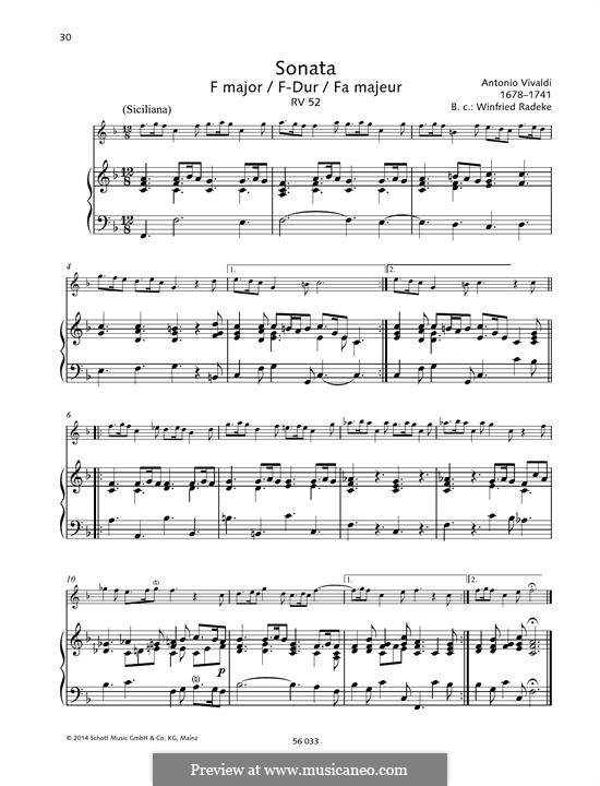 Sonata in F Major: Sonata in F Major by Antonio Vivaldi