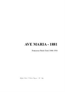 Ave Maria: For soprano and piano by Francesco Paolo Tosti