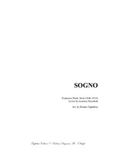 Sogno: For SATB choir and piano by Francesco Paolo Tosti