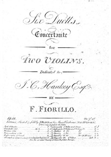 Duos Concertants for Two Violins: Duos Concertants for Two Violins by Federigo Fiorillo